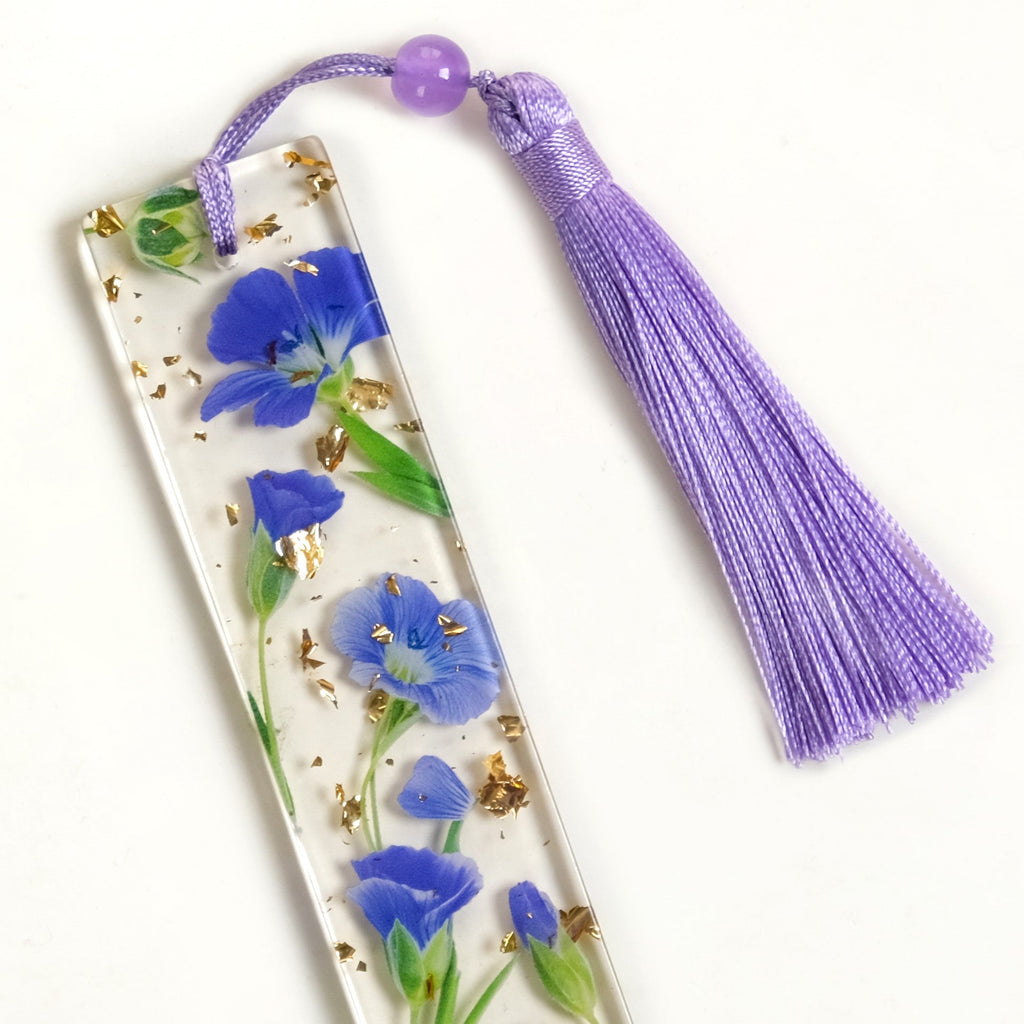 Blue Periwinkle Flower Bookmark Nestasia