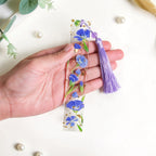 Blue Periwinkle Flower Bookmark Nestasia