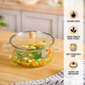 Borosilicate Glass Cooking Pot With Lid 2500ml Nestasia