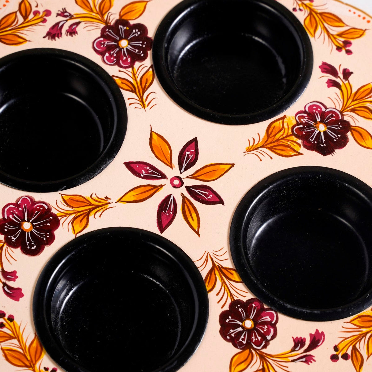 Botanica Wooden Tealight Holder With Candles Nestasia