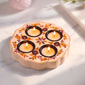 Botanica Wooden Tealight Holder With Candles Nestasia