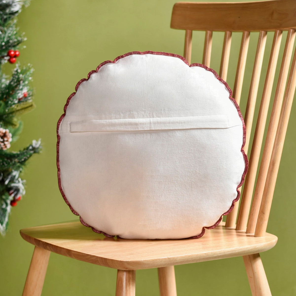 Bow Embroidered Cushion Cover 45cm Nestasia
