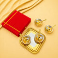 Brass Silver & Gold Finish 4 Bowl & 4 Spoon And 1 Tray Set With Velvet box Vedansh Craft