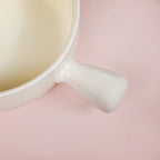 Pastel Cream Ceramic Bowl With Handle 700ml Nestasia