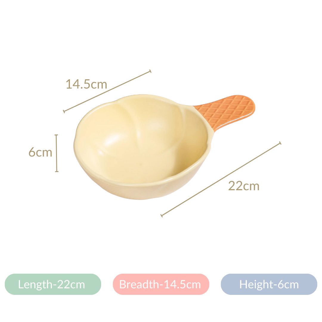 Ice Cream Shape Bowl With Handle 400 ml Nestasia