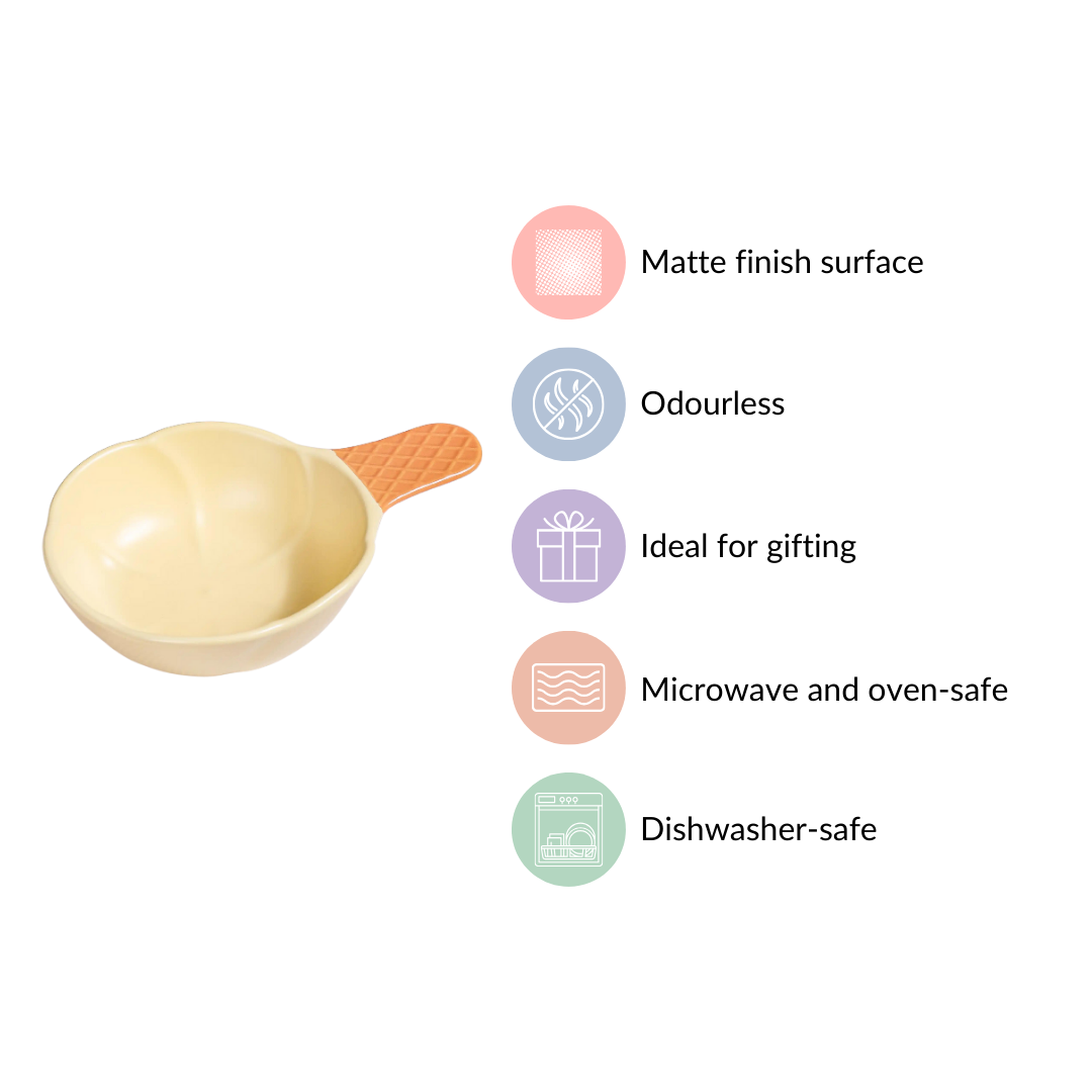 Ice Cream Shape Bowl With Handle 400 ml Nestasia