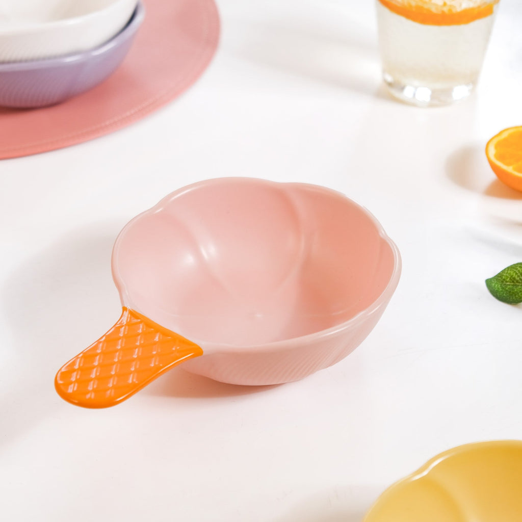 Ice Cream Bowl With Handle Strawberry Pink 400 ml Nestasia