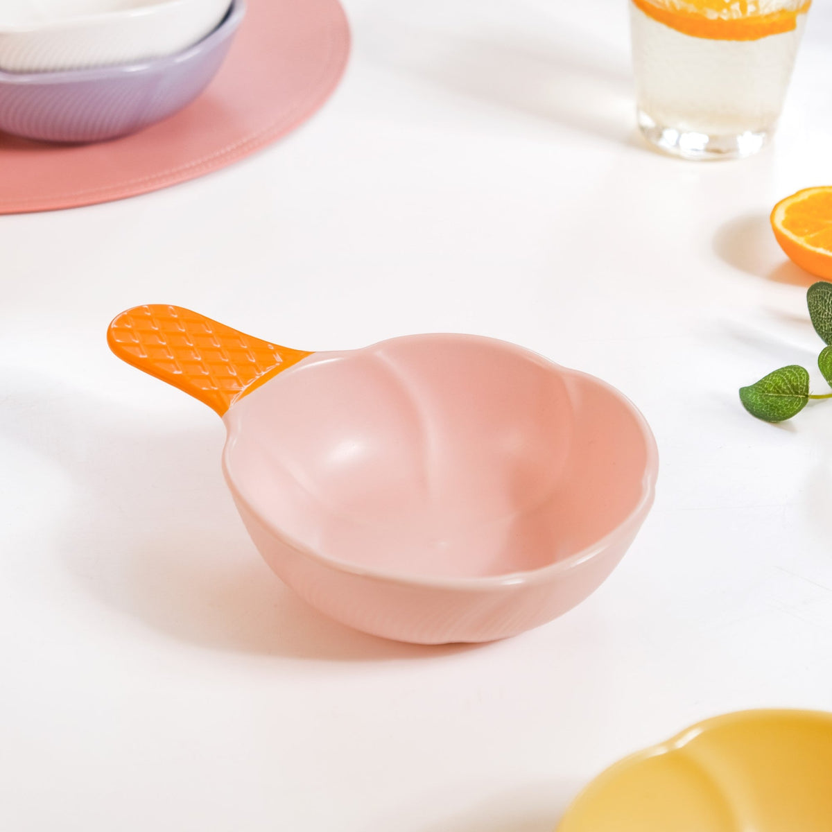 Ice Cream Bowl With Handle Strawberry Pink 400 ml Nestasia
