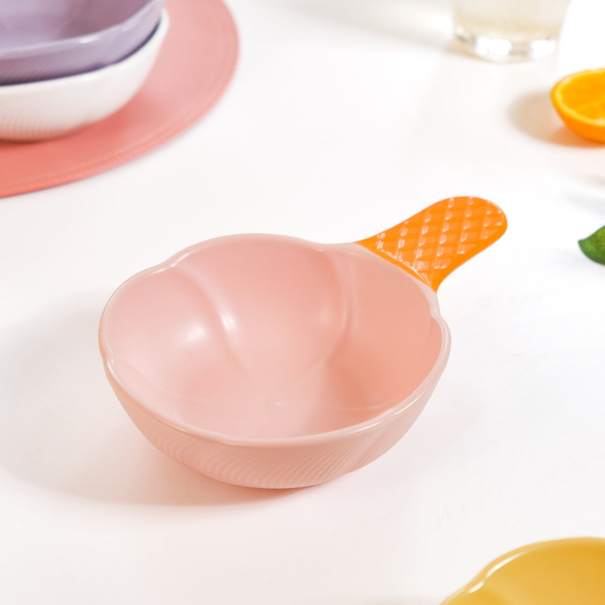 Ice Cream Bowl With Handle Strawberry Pink 400 ml Nestasia