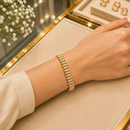 White CZ Tennis Bracelet for Women | Heart, Pear & Round Cut Stones Vedansh Craft