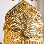 Brass Krishna Singhasan With Lotus And Peacock Embossing Nestasia