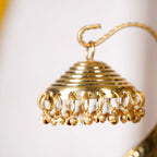 Brass Krishna Singhasan With Lotus And Peacock Embossing Nestasia