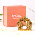 Divine Ganesh Laxmi Brass Idol 8cm Nestasia