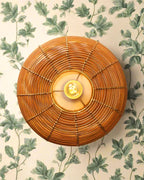 Boho Rattan Wall Lamp for Balcony and Living Room