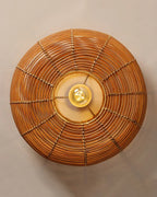 Boho Rattan Wall Lamp for Balcony and Living Room