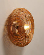 Boho Rattan Wall Lamp for Balcony and Living Room