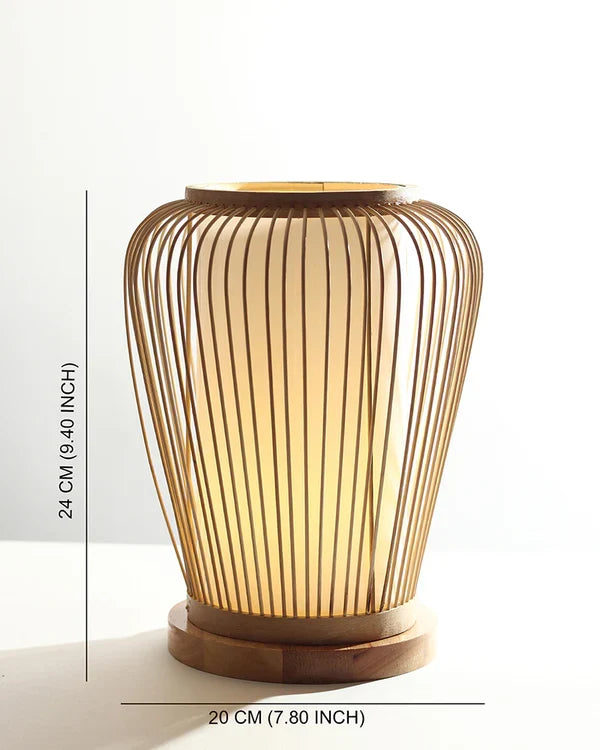 Bamboo Table Lamp for Living Space and Dining Area