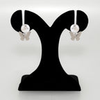 Butterfly Charm Pearl Stud Earrings Nestasia