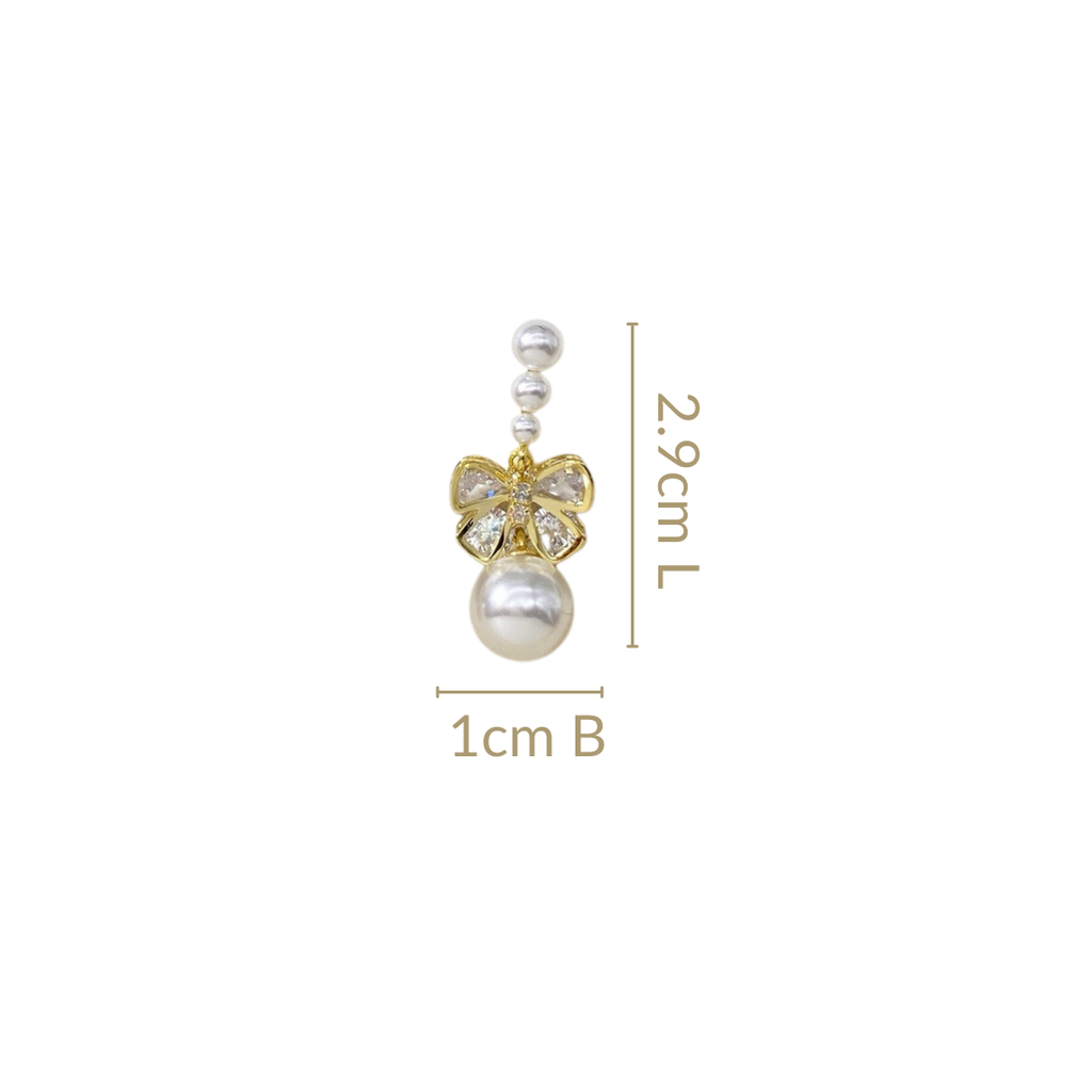 Butterfly Pearl Drop Earrings Nestasia