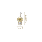 Butterfly Pearl Drop Earrings Nestasia