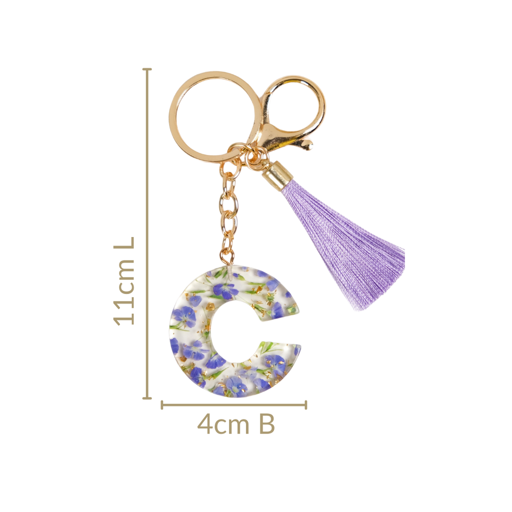 Charming Elegance C Alphabet Keychain Nestasia