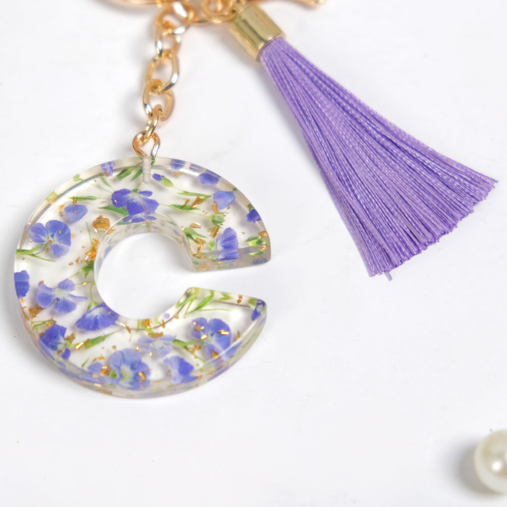 Charming Elegance C Alphabet Keychain Nestasia