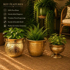 Brass Bucket Planter Pot Vedansh Craft