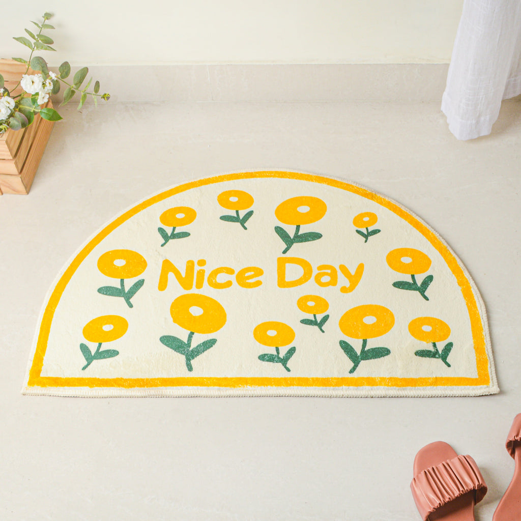 Yellow Semicircle Large Rug Nestasia