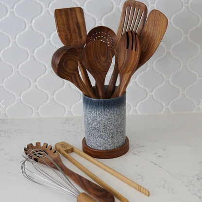Teak Kitchenware Wooden Turner Long Handle Wooden Spatula Spatula