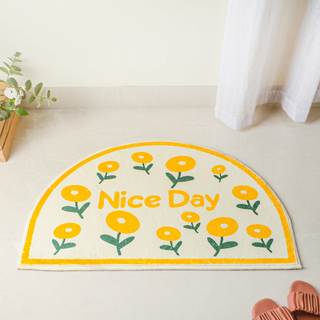 Yellow Semicircle Large Rug Nestasia