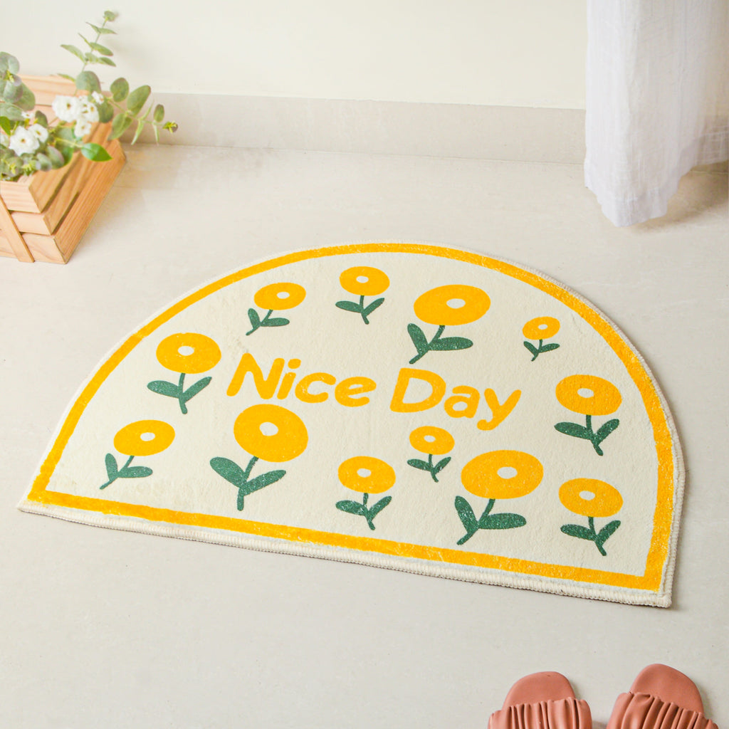 Yellow Semicircle Large Rug Nestasia