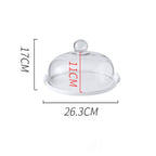 Cake Plate With Cover White 10 Inch Nestasia