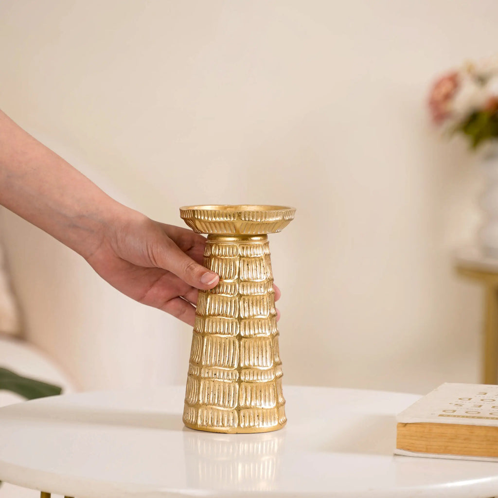 Golden Glow Candle Holder Nestasia
