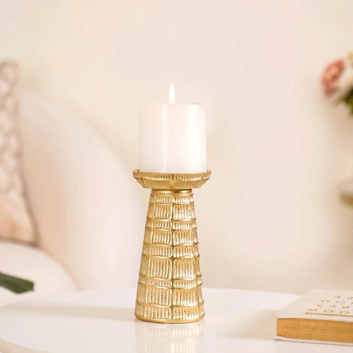 Golden Glow Candle Holder Nestasia