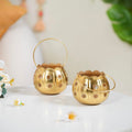 Gold Metal Votive Holder Set Of 2 Nestasia