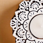 Handmade Floral Mandala Tea Light Holder Set Of 2 Nestasia