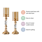 Marble Vintage Candle Holders Set Of 2 Nestasia