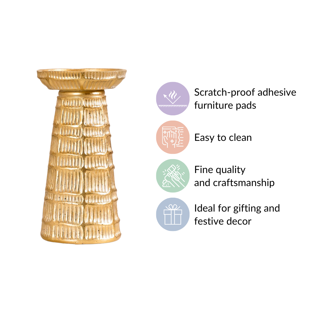 Golden Glow Candle Holder Nestasia
