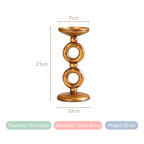 Antique Finish Rings Candle Stand Gold Nestasia