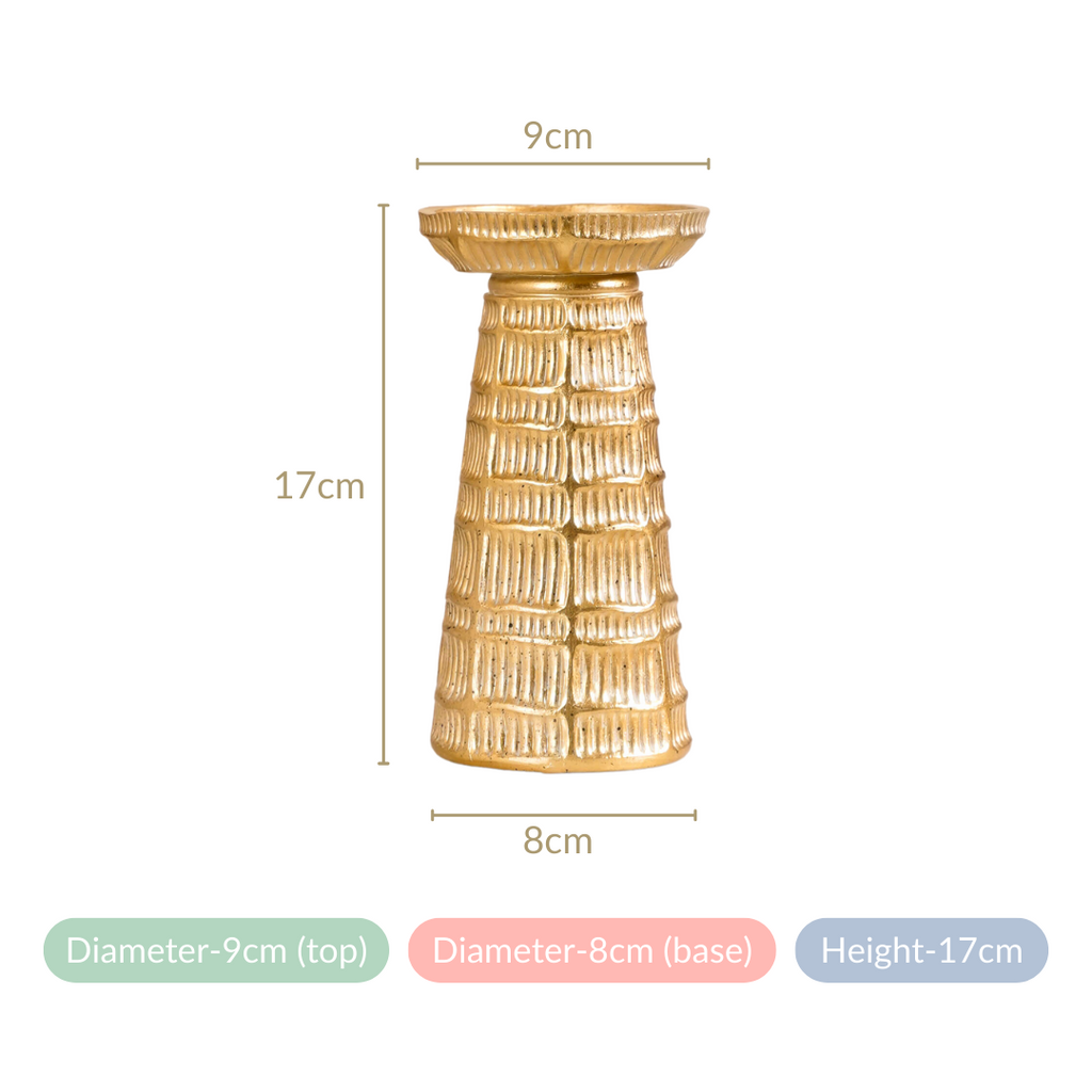 Golden Glow Candle Holder Nestasia