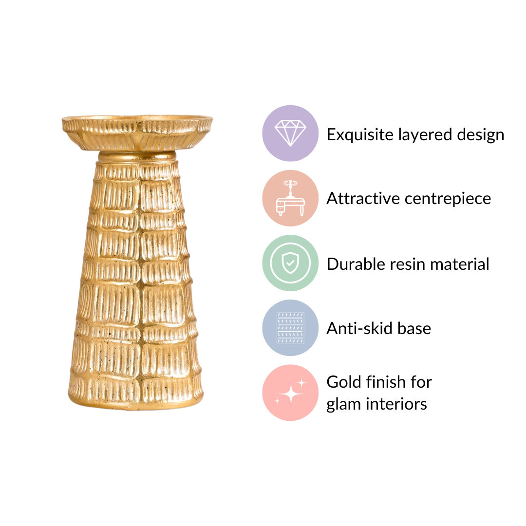 Golden Glow Candle Holder Nestasia