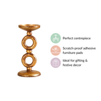 Antique Finish Rings Candle Stand Gold Nestasia