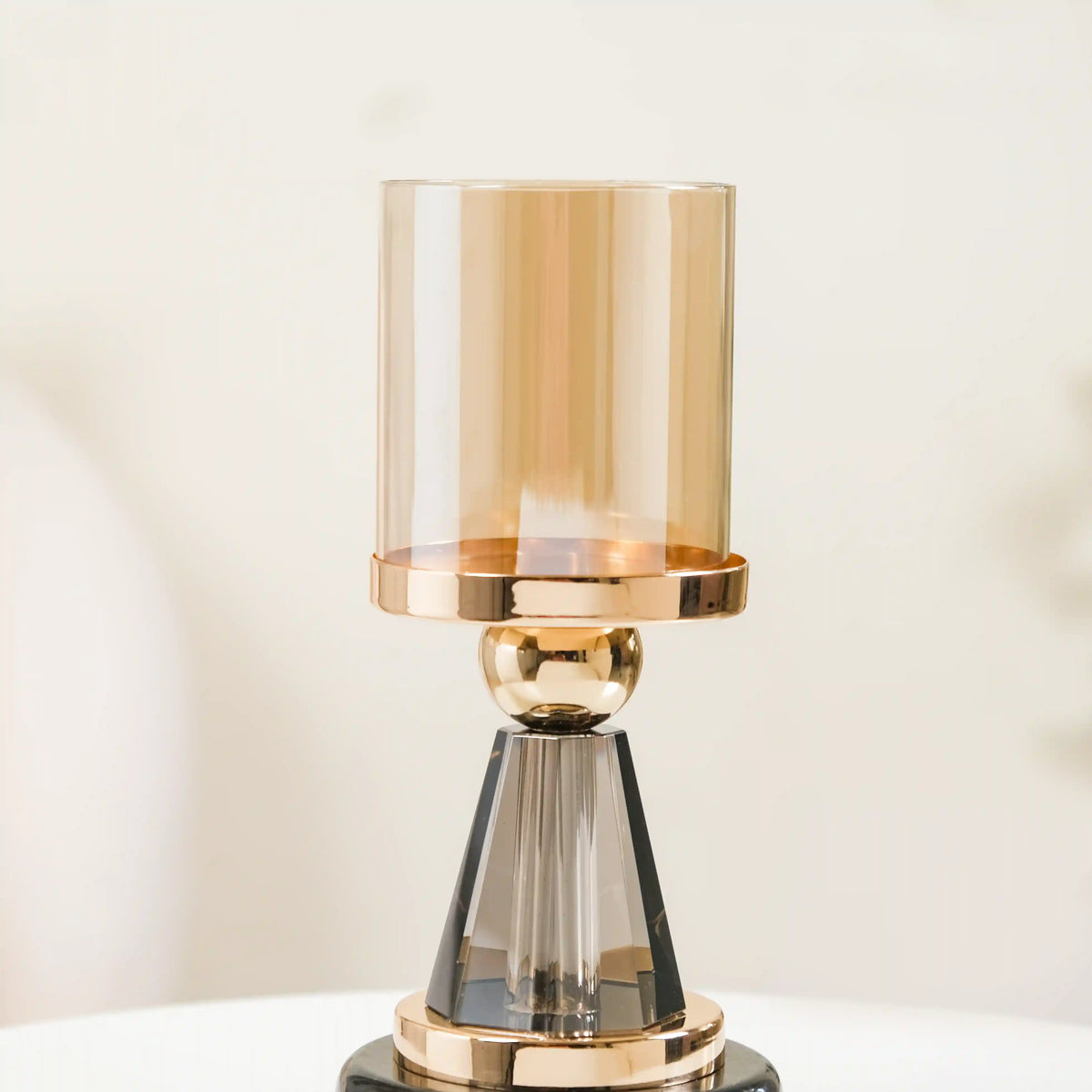 Lavish Crystal Hurricane Candle Holder Set Of 2 Nestasia