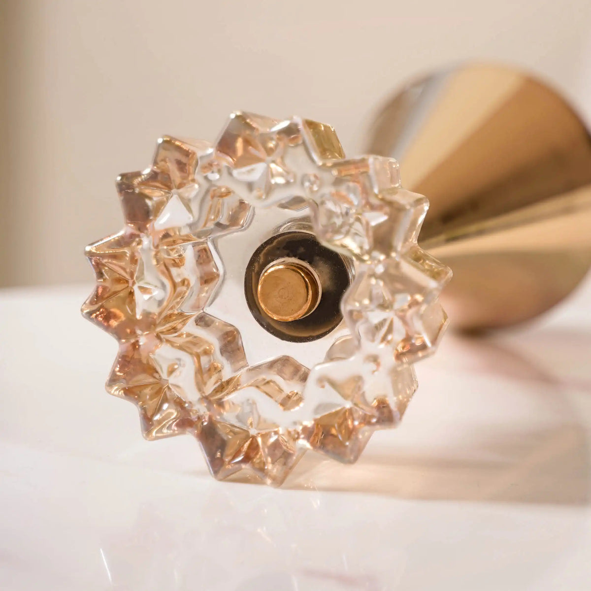 Star Crystal Gold Candle Holder Set Of 2 Nestasia