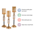 Tall Luxury Floor Candle Holder Set Of 3 Nestasia