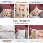 Candy Cotton Embroidered Cushion Cover 40x40cm Nestasia