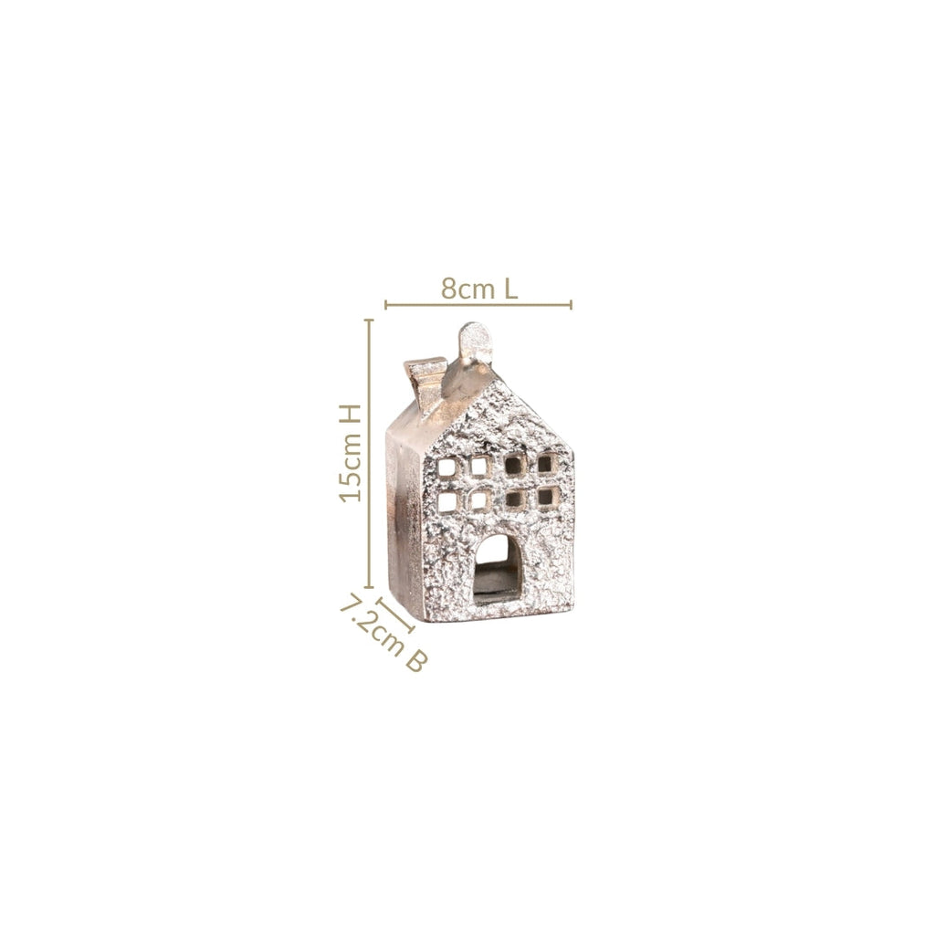Casa Glow Tealight Holder In Silver Nestasia