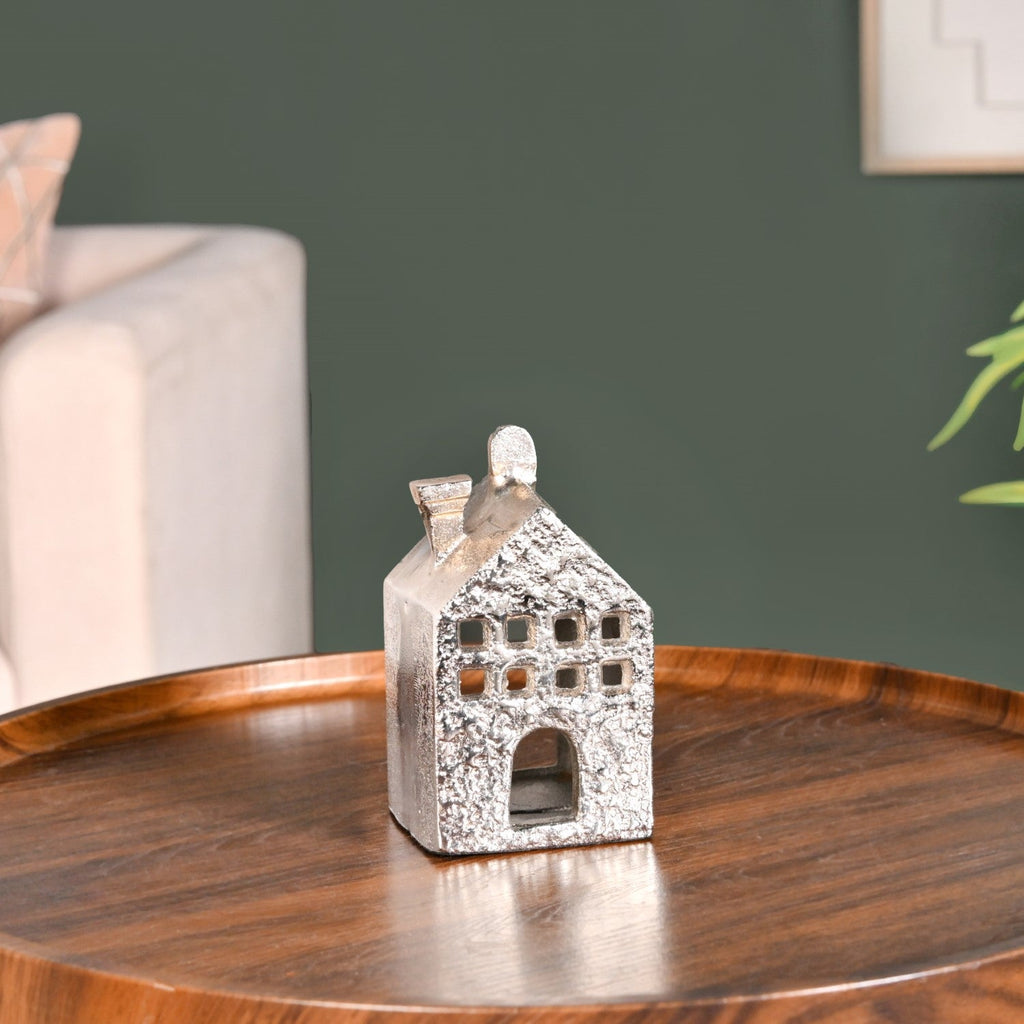 Casa Glow Tealight Holder In Silver Nestasia