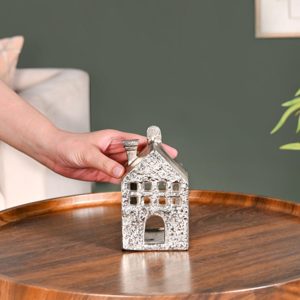 Casa Glow Tealight Holder In Silver Nestasia