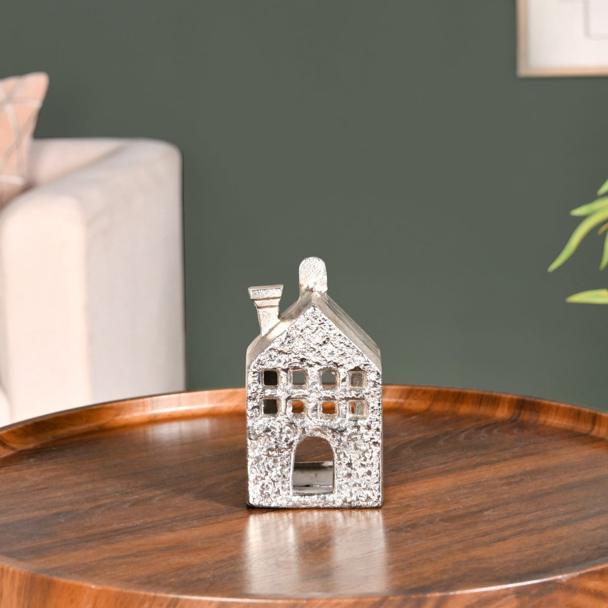 Casa Glow Tealight Holder In Silver Nestasia